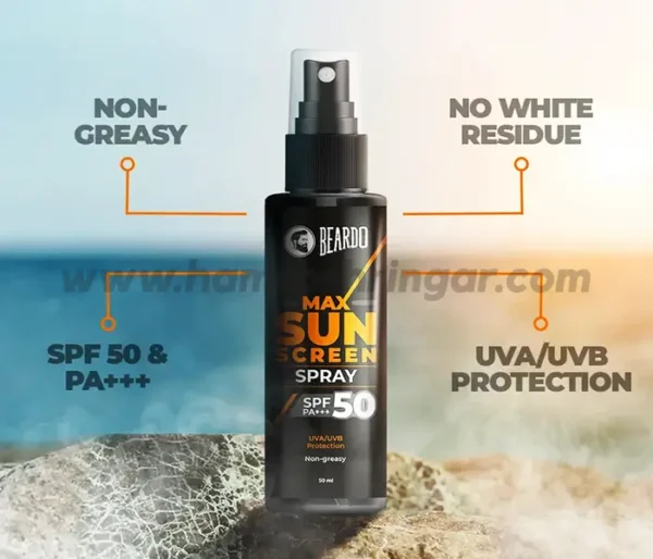 Beardo Max Sunscreen Spray (SPF 50) for Men - Features