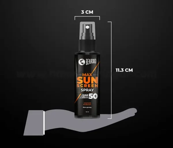 Beardo Max Sunscreen Spray (SPF 50) for Men - Size