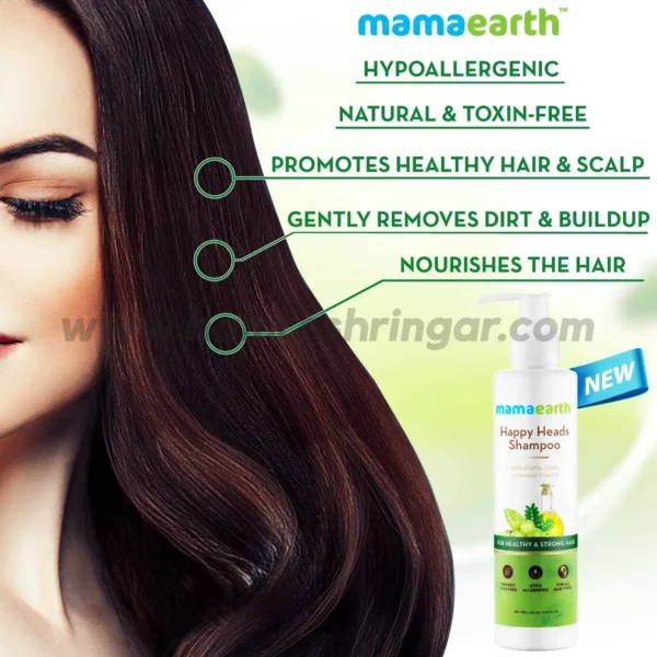 Mamaearth | Happy Heads Shampoo for Healthy and Stronger Hair - Benefits