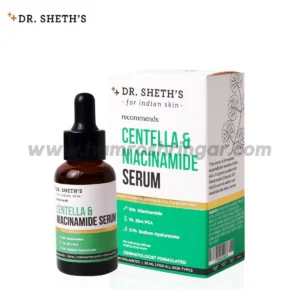 Dr. Sheth's Centella and 10% Niacinamide Serum with 1% Zinc PCA & Liquorice Extract for Even Skin Tone, Acne & Pigmentation - 30 ml