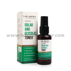 Dr. Sheth's Gulab & Glycolic Toner with Glycolic Acid, Rose and Green Tea Extracts For Blackheads, Exfoliation & Radiant Skin - 100 ml