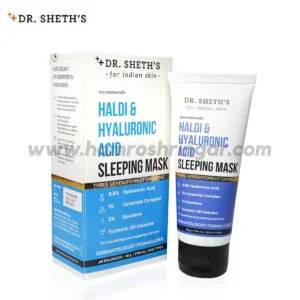 Dr. Sheth's Haldi and Hyaluronic Acid Sleeping Mask with Ceramides & Vitamin E for Even Tone, Acne, Dullness & Hydration - 40 gm