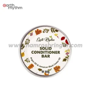 Earth Rhythm Solid Conditioner Bar with Argan & Jamaican Black Castor Oil (Tin Box) - 80 gm