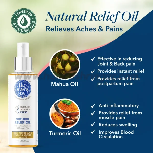 The Moms and Co. Natural Pain Relief Oil - Ingredients