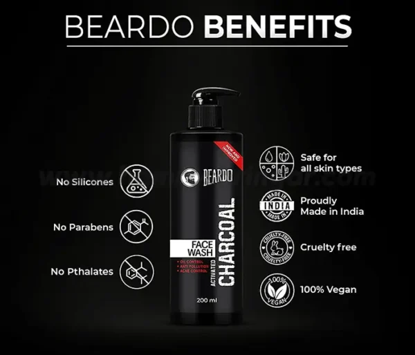 Beardo Activated Charcoal Face Wash - Benefits