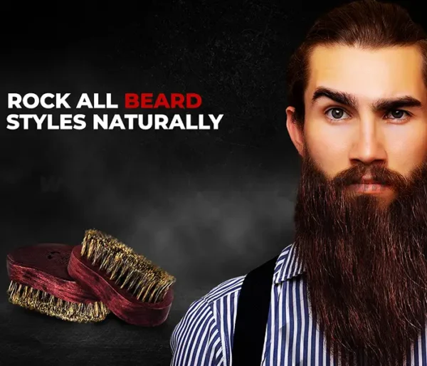 Beardo Boar Bristle Beard Brush - Style Naturally