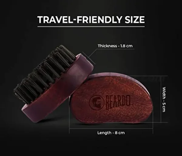 Beardo Nylon Bristle Beard Brush - Travel Friendly Size