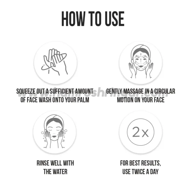 Furr 2% Salicylic Acid & Green Tea Anti Acne Face Wash - How to Use
