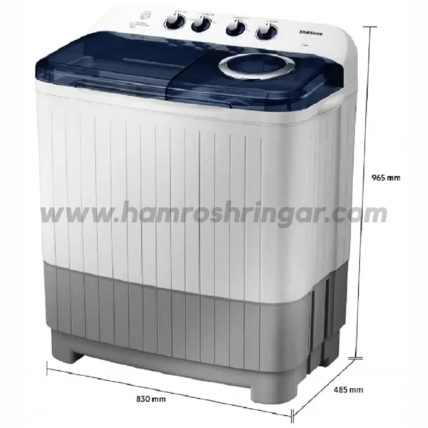 Samsung Washing Machine Semi Automatic with Double Storm Pulsator - Size and Dimensions