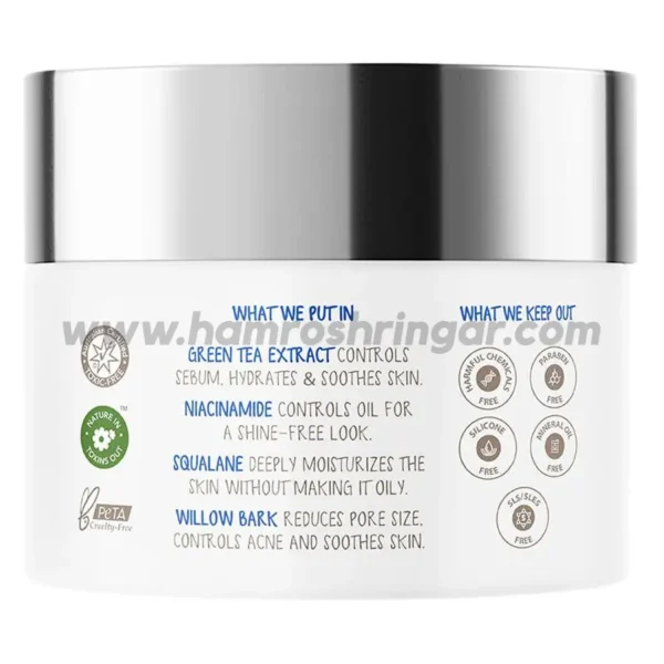 The Moms Co. Natural Green Tea Face Cream - Back View