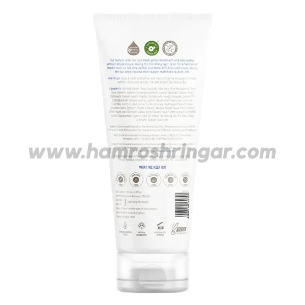 The Moms Co. Natural Green Tea Face wash - Back View