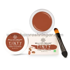 Bella Vita Organic 3 in 1 Lip, Eye & Cheek Tint | Coffee Tinty with Applicator Brush - 8 gm