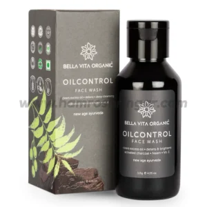 Bella Vita Organic Oil Control Face Wash with Activated Charcoal for Deep Cleansing, Dirt Removal & Skin Brightening - 115 gm