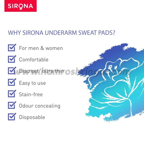 Sirona Under Arm Sweat Pads - Benefits