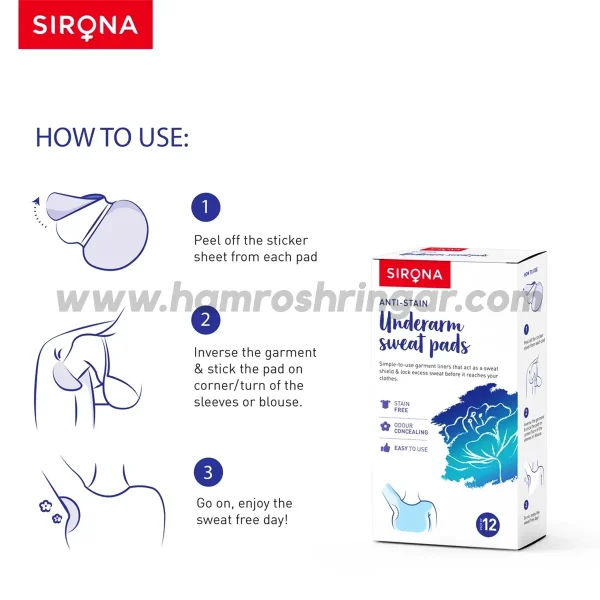 Sirona Under Arm Sweat Pads - How to Use