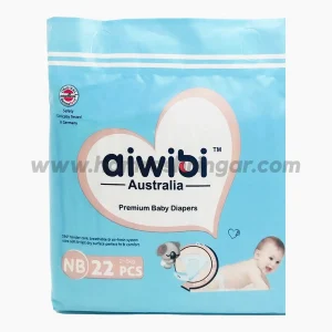Aiwibi Australian Disposable Breathable Baby Diapers with Elastic Waistband - NB22