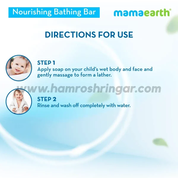 Mamaearth | Nourishing Bathing Bar for Kids (Pack of 5) - Directions for Use