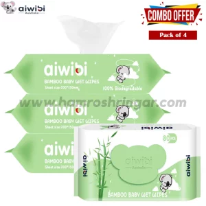 Aiwibi Australian Bamboo Baby Wet Wipes (Pack of 4) - 80 pcs