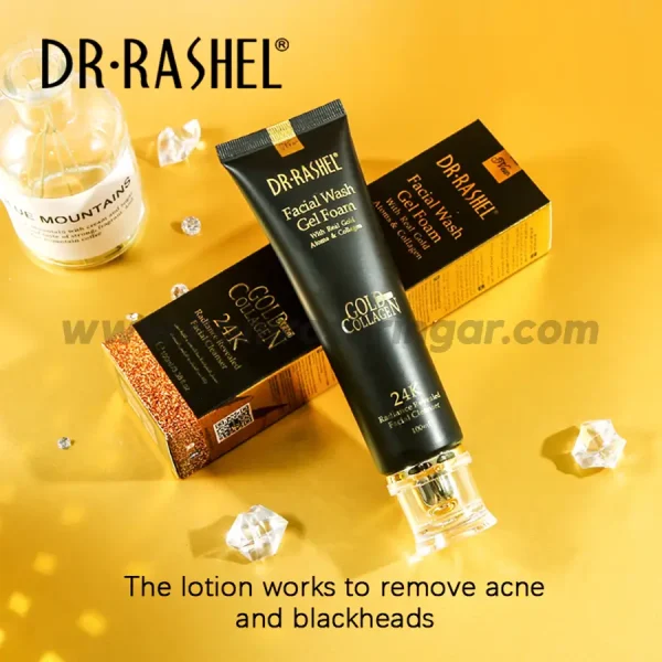 Dr. Rashel 24k Gold Facial Wash Gel Foam with Real Gold Atoms and Collagen - Benefits