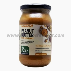 JUAS Natural Peanut Butter with Raw Honey - 395 gm