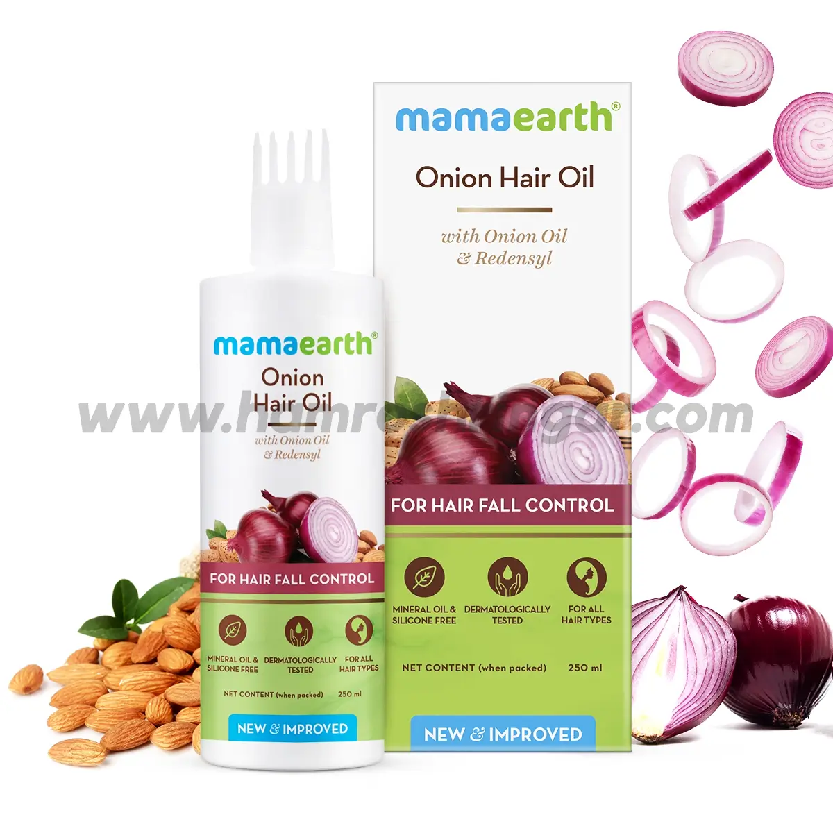 Mamaearth | Onion Hair Oil for Hair Regrowth and Hair Fall Control - 250 ml - Online Shopping in Nepal | Shringar Store | Shringar Shop | Cosmetics Store | Cosmetics Shop | Online Store in Nepal Mamaearth | Onion Hair Oil for Hair Regrowth and Hair Fall Control - 250 ml - Online Shopping in Nepal | Shringar Store | Shringar Shop | Cosmetics Store | Cosmetics Shop | Online Store in Nepal