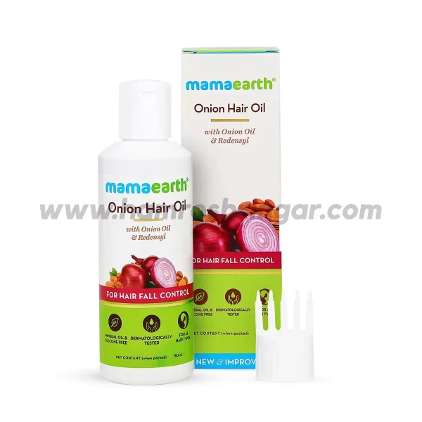 Mamaearth | Onion Hair Oil for Hair Regrowth and Hair Fall Control with Redensyl