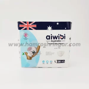Aiwibi Australian Premium Disposable Breathable Tapestyle Baby Diapers - L 26