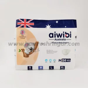 Aiwibi Australian Premium Tapestyle Disposable Breathable Baby Diapers - M 30