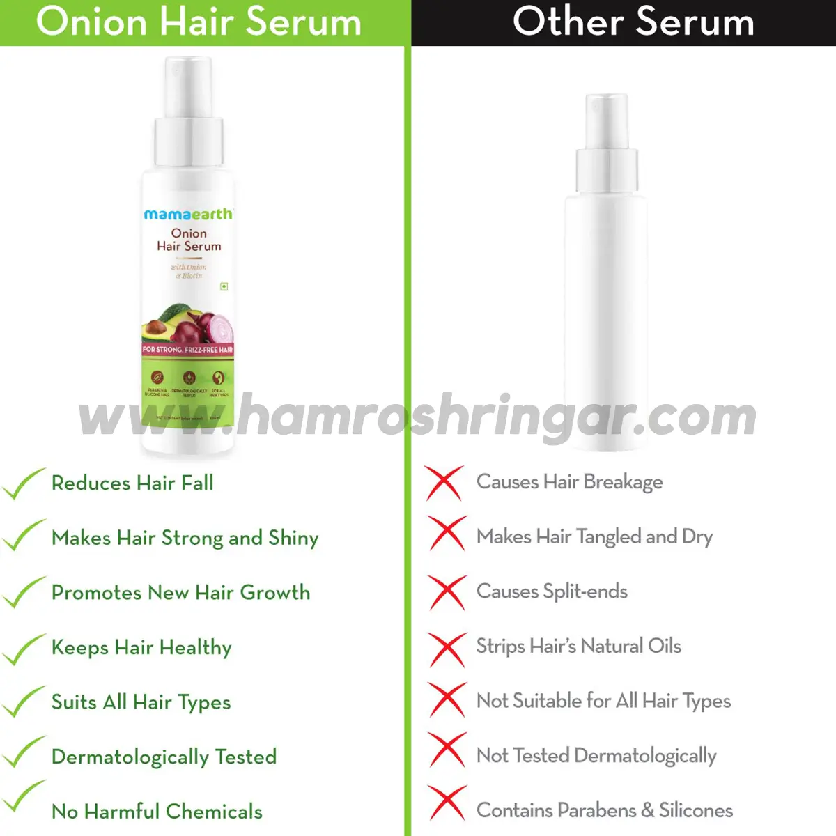 Mamaearth | Onion Hair Serum with Onion & Biotin for Strong, Frizz-Free Hair  - 100 ml - Online Shopping in Nepal | Shringar Store | Shringar Shop |  Cosmetics Store | Cosmetics Shop | Online Store in Nepal