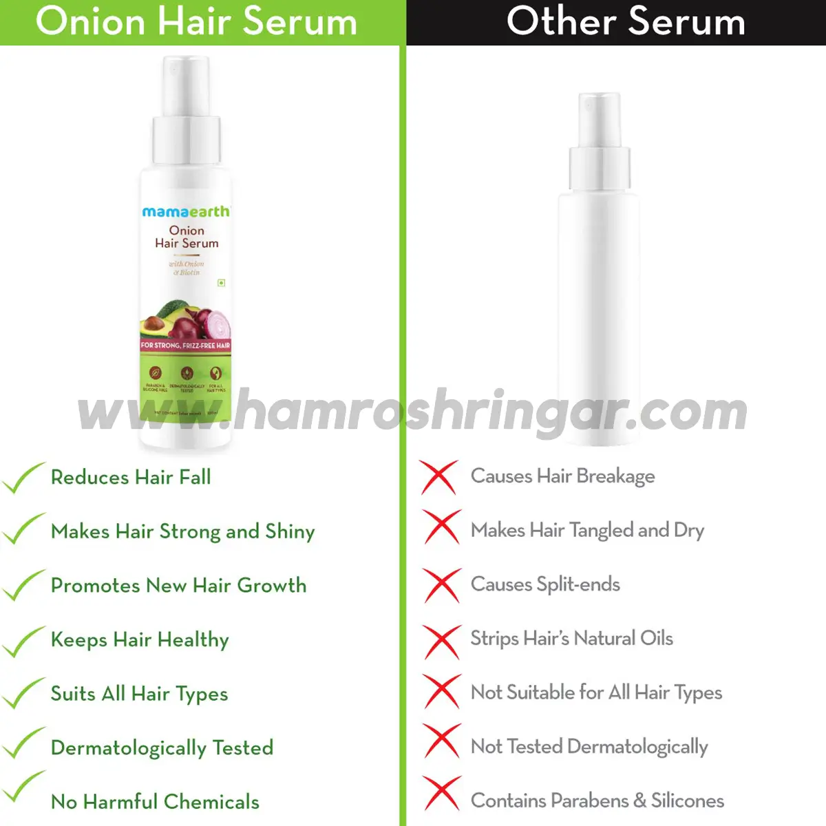 Mamaearth | Onion Hair Serum with Onion & Biotin for Strong, Frizz-Free Hair - 100 ml - Online Shopping in Nepal | Shringar Store | Shringar Shop | Cosmetics Store | Cosmetics Shop | Online Store in Nepal Mamaearth | Onion Hair Serum with Onion & Biotin for Strong, Frizz-Free Hair - 100 ml - Online Shopping in Nepal | Shringar Store | Shringar Shop | Cosmetics Store | Cosmetics Shop | Online Store in Nepal