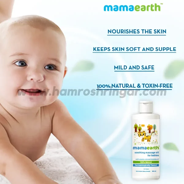 Mamaearth | Soothing Massage Oil for Babies with Sesame, Almond and Jojoba Oil - Benefits
