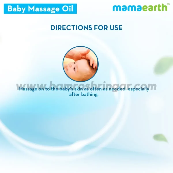 Mamaearth | Soothing Massage Oil for Babies with Sesame, Almond and Jojoba Oil - Directions for Use