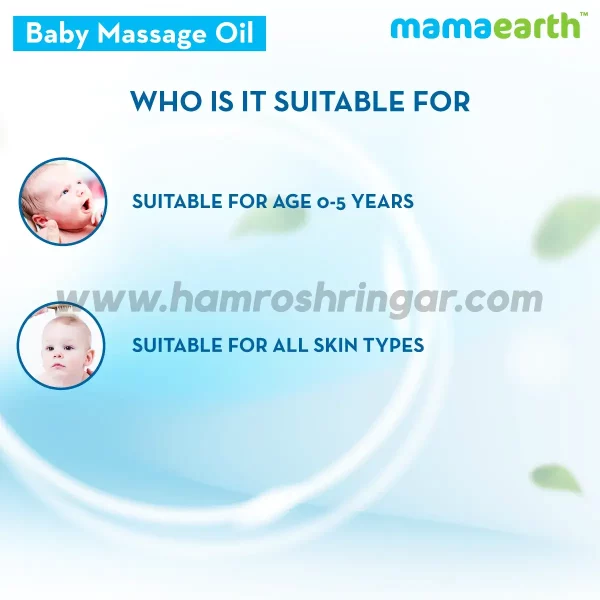 Mamaearth | Soothing Massage Oil for Babies with Sesame, Almond and Jojoba Oil - Suitable for