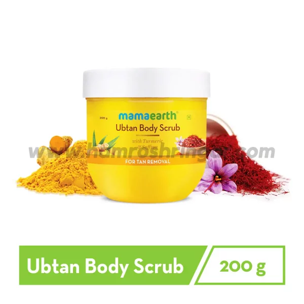 Mamaearth | Ubtan Body Scrub with Turmeric and Saffron for Tan Removal - 200 gm