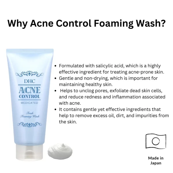 DHC Medicated Acne Control Fresh Foaming Wash - Why Acne Control Foaming Wash