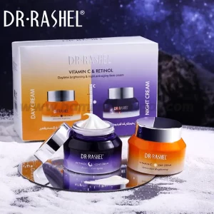 Dr. Rashel Vitamin C & Retinol Day and Night Time Brightening and Anti-Aging Face Cream - Pack of 2