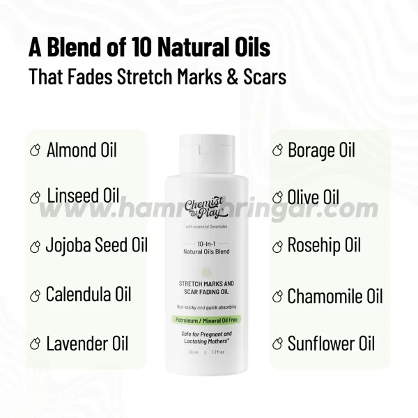 Chemist at Play Stretch Mark & Scar Fading Oil - A Blend of 10 Natural Oils