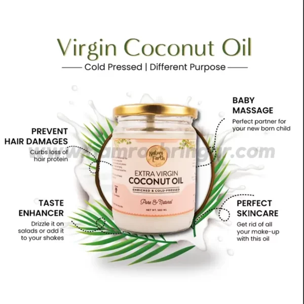 Naturo Earth Organic Cold Pressed Extra Virgin Coconut Oil - Benefits