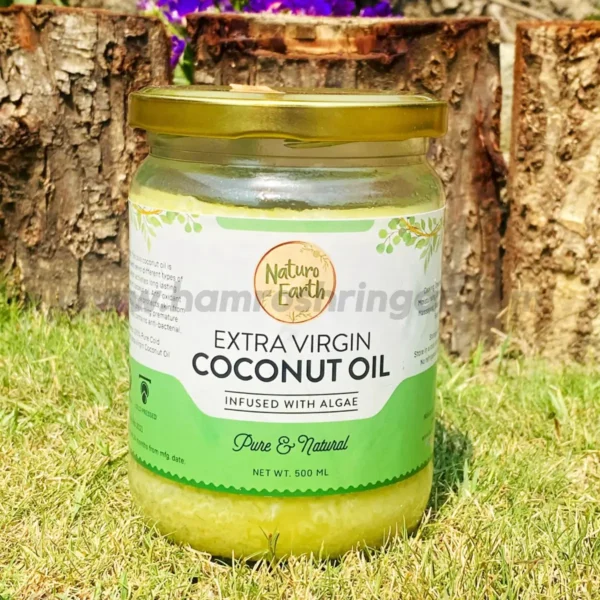Naturo Earth Organic Cold Pressed Extra Virgin Coconut Oil with Algae
