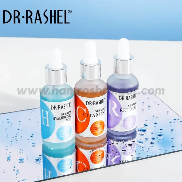 Dr. Rashel Complete Facial Serum Set | Vitamin C Serum, Hyaluronic Acid Serum, Retinol Serum (Pack of 3)
