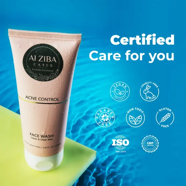 ALZIBA CARES Acne Control Face Wash (Clean and Clear Skin) - Certified Care for You