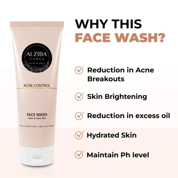 ALZIBA CARES Acne Control Face Wash (Clean and Clear Skin) - Features