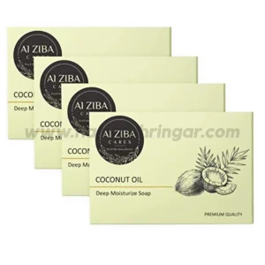 ALZIBA CARES Coconut Oil Deep Moisturizing Bathing Soap - 100 gm (Pack of 4)