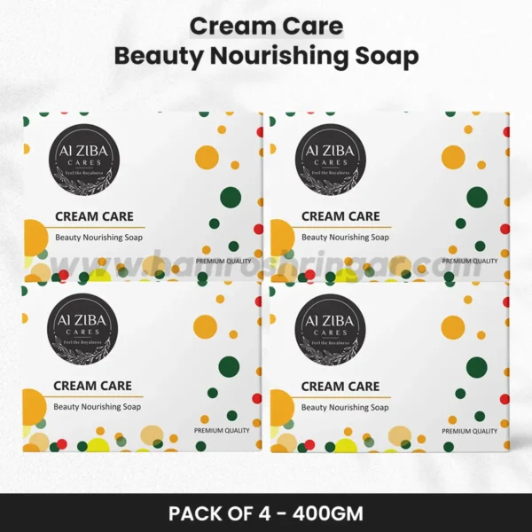 ALZIBA CARES Cream Care Beauty Nourishing Soap - 100 gm (Pack of 4)