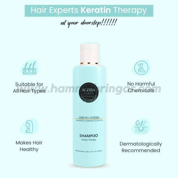 ALZIBA CARES Hair Fall Control Shampoo (Keratin Therapy) - Hair Experts Keratin Therapy