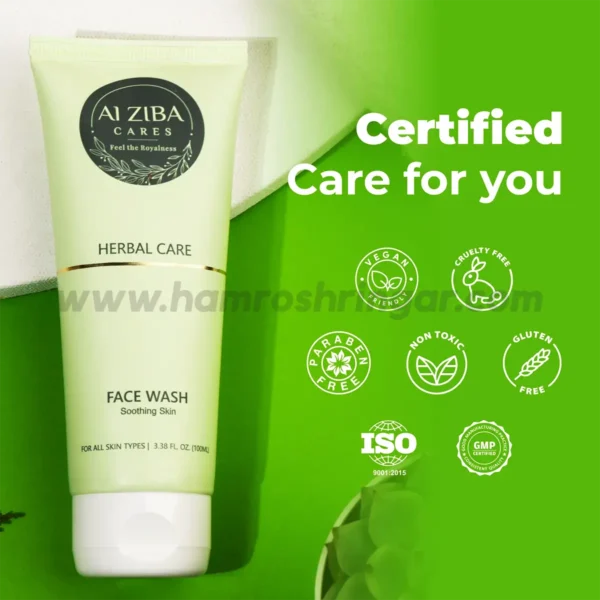 ALZIBA CARES Herbal Care Soothing Skin Face Wash - Certified Care for you