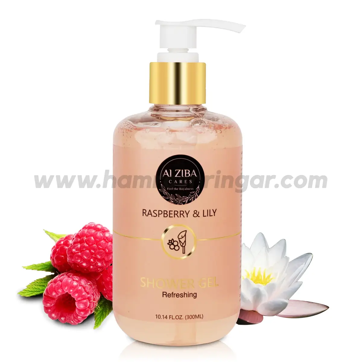 ALZIBA CARES Raspberry & Lily Refreshing Shower Gel 300 ml Online