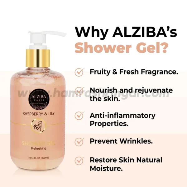 ALZIBA CARES Raspberry & Lily Refreshing Shower Gel - Why ALZIBA's Shower Gel?