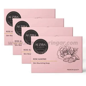 ALZIBA CARES Rose Almond Skin Nourishing Soap - 100 gm (Pack of 4)