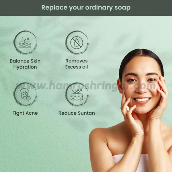ALZIBA CARES Saffron Mint Brightening Soap - Replace your ordinary Soap